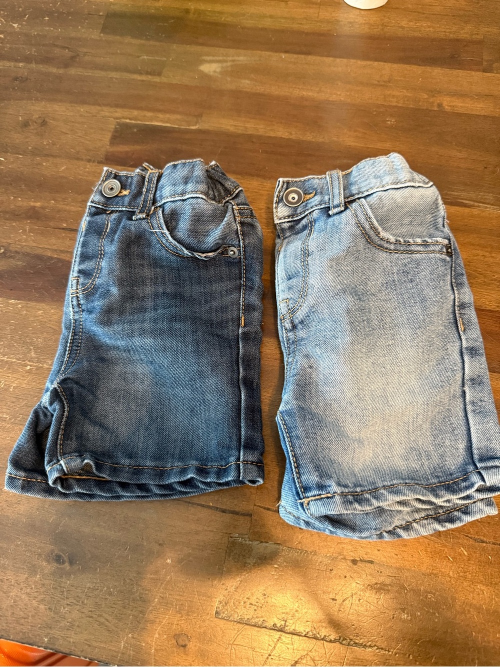 The Children's Place Denim Shorts - Dark Blue & Light Blue